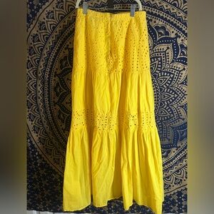 Fashion Nova Vibrant Yellow Maxi Skirt